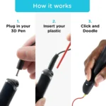 3Doodler Black Essentials 3d Pen Set, Create+ - Image 5