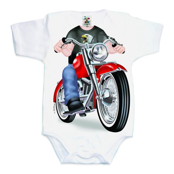 Biker Fat Boy Baby Romper - Just Add A Kid - Image 2