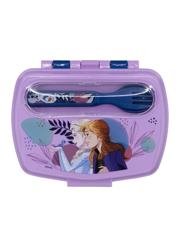 STOR FUNNY SANDWICH BOX WITH CUTLERY FROZEN TRUST THE JOURNEY - Image 2