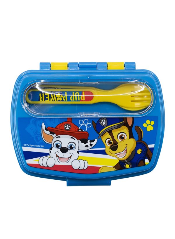 STOR FUNNY SANDWICH BOX WITH CUTLERY PAW PATROL PUP POWER - Image 2