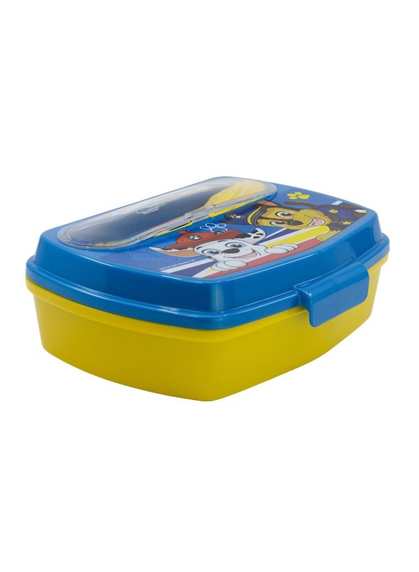 STOR FUNNY SANDWICH BOX WITH CUTLERY PAW PATROL PUP POWER