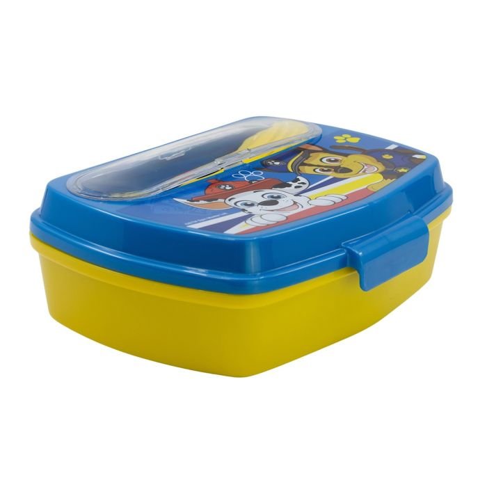 STOR FUNNY SANDWICH BOX WITH CUTLERY PAW PATROL PUP POWER
