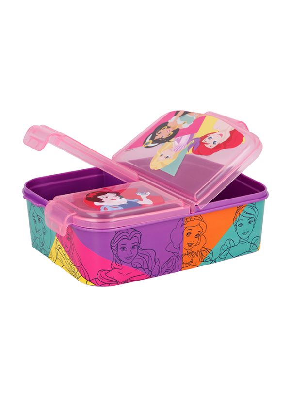 STOR MULTI COMPARTMENT SANDWICH BOX PRINCESS BRIGHT & BOLD - Image 3