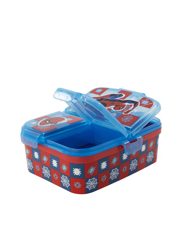 STOR XL MULTI COMPARTMENT RECTANGULAR SANDWICH BOX SPIDERMAN ARACHNID GRID - Image 3