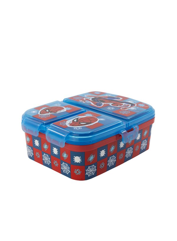 STOR XL MULTI COMPARTMENT RECTANGULAR SANDWICH BOX SPIDERMAN ARACHNID GRID