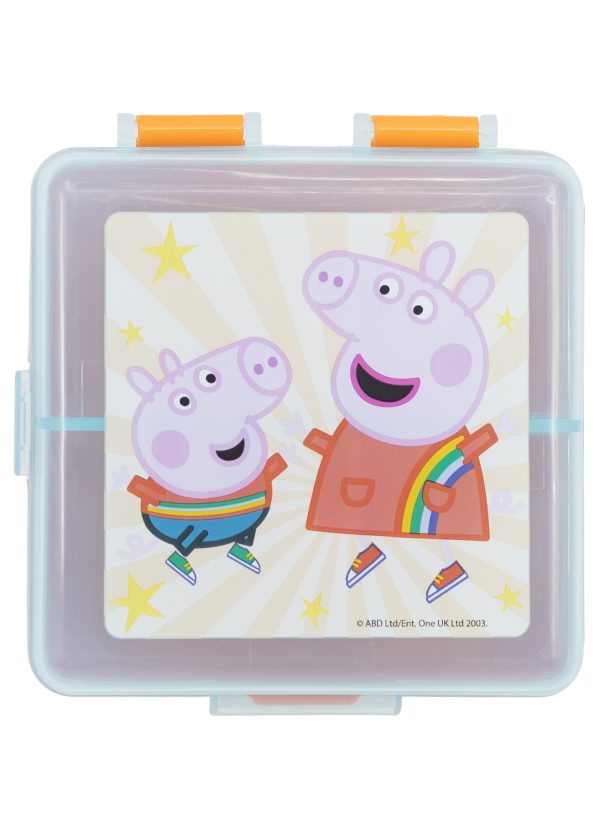 STOR MULTI COMPARTMENT SQUARE SANDWICH BOX PEPPA PIG KINDNESS COUNTS - Image 2