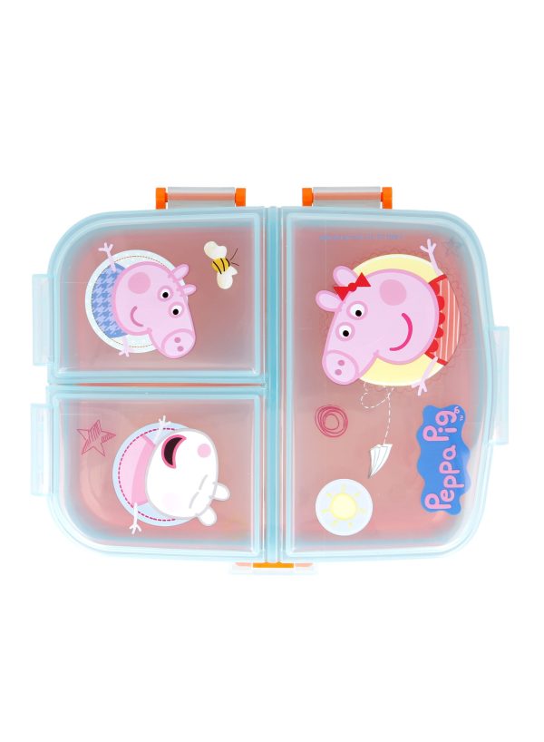 STOR XL MULTI COMPARTMENT RECTANGULAR SANDWICH BOX PEPPA PIG KINDNESS COUNTS - Image 2