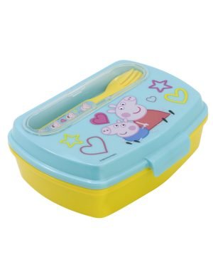 STOR FUNNY SANDWICH BOX WITH CUTLERY PEPPA PIG CORE 2022