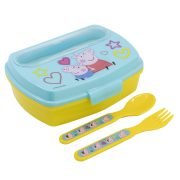 STOR FUNNY SANDWICH BOX WITH CUTLERY PEPPA PIG CORE 2022