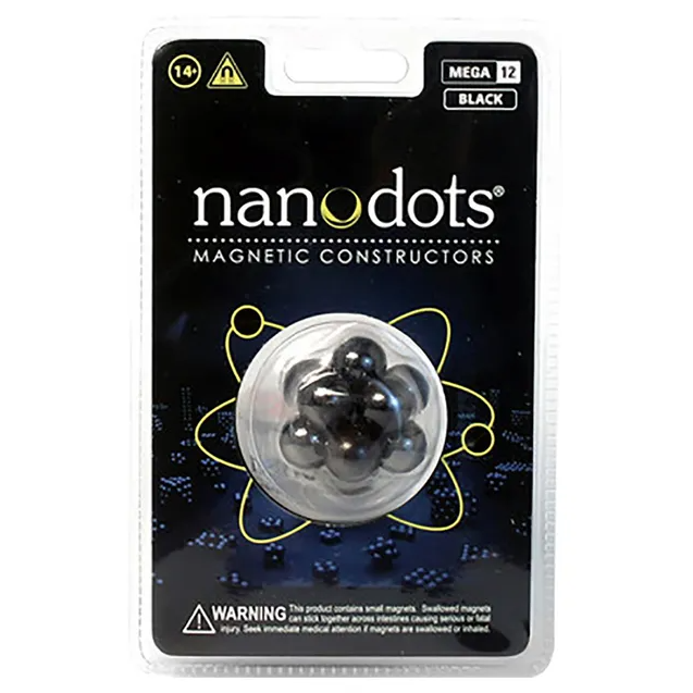 Nanodots Original Edition Magnetic Constructors  Mega 12  Magnetic dots Black Color